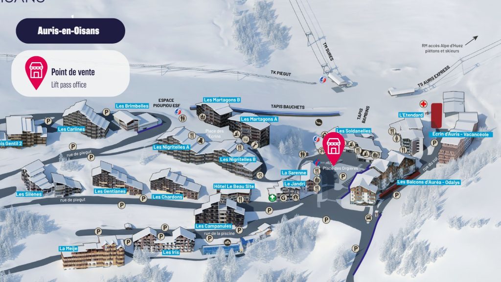 Plan point de vente Auris en Oisans
