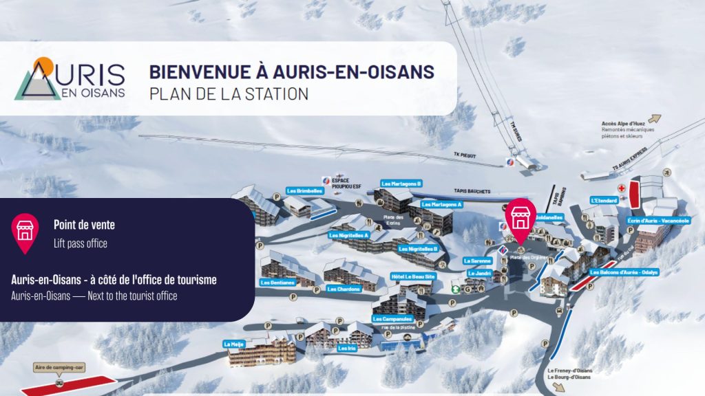 Plan point de vente Auris en Oisans